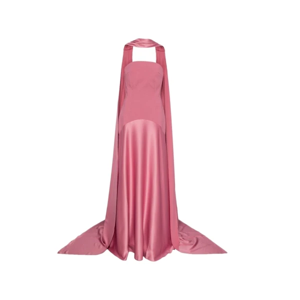 Solace London The Mae Maxi Dress in Dark Rose | Maxi Dresses | Coveti
