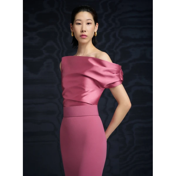 Solace London The Magda Maxi Dress in Dark Rose