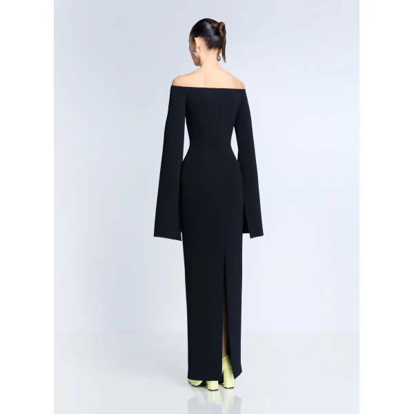 Solace London The Marcella Maxi Dress in Black