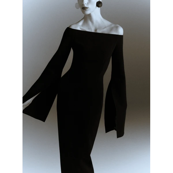 Solace London The Marcella Maxi Dress in Black
