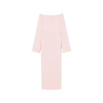 Solace London The Marcella Maxi Dress in Pale Pink | Maxi Dresses | Coveti