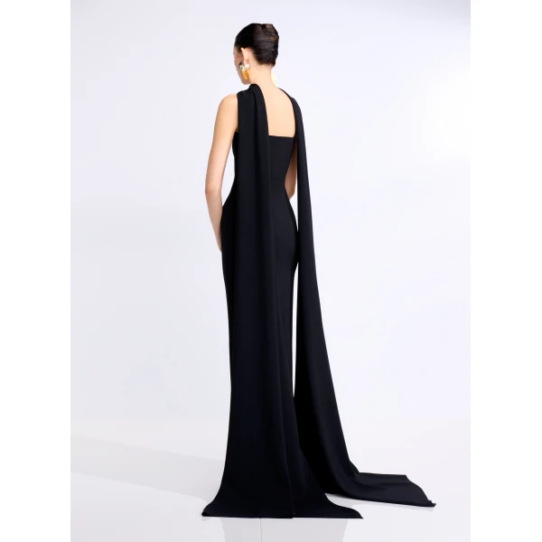 Solace London The Martine Midaxi Dress in Black