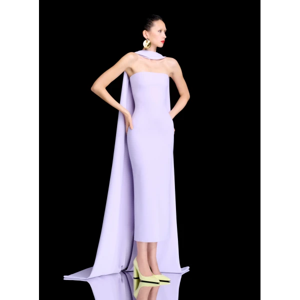 Solace London The Martine Midaxi Dress in Lavender