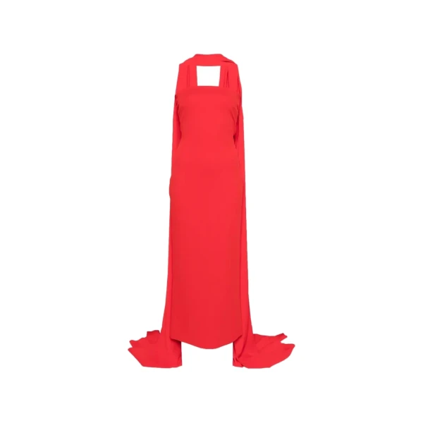 Solace London The Martine Midaxi Dress in Red | Midi Dresses | Coveti