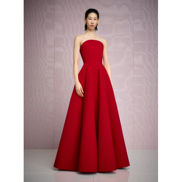 Solace London The Mathilde Maxi Dress in Crimson Red