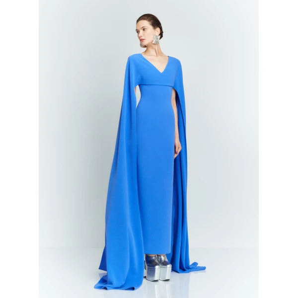 Solace London The Morgan Maxi Dress in Iris Blue
