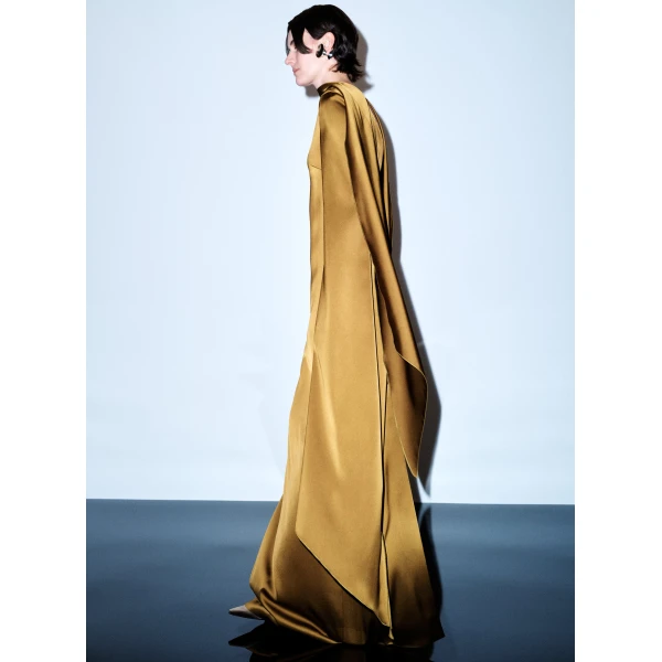 Solace London The Newman Maxi Dress in Gold
