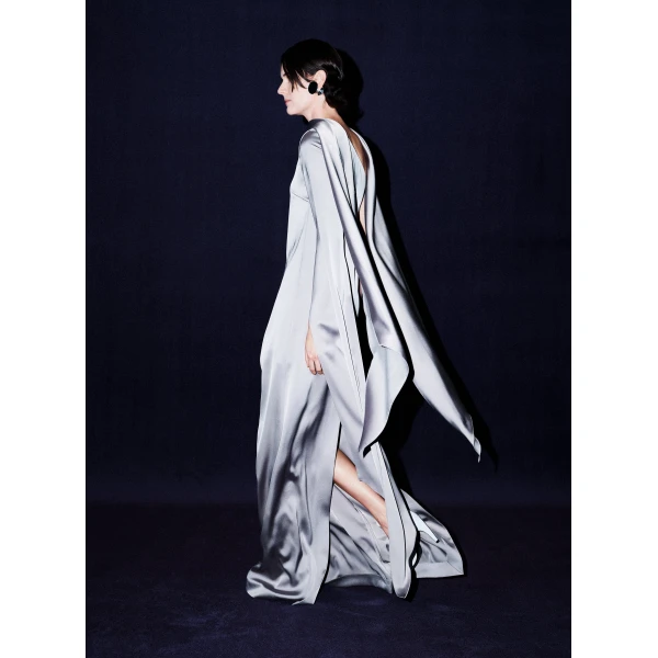 Solace London The Newman Maxi Dress in Pewter