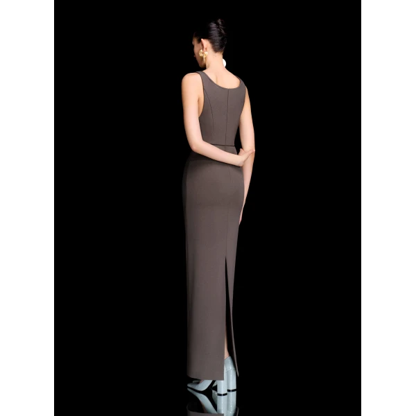 Solace London The Noor Maxi Dress in Flint