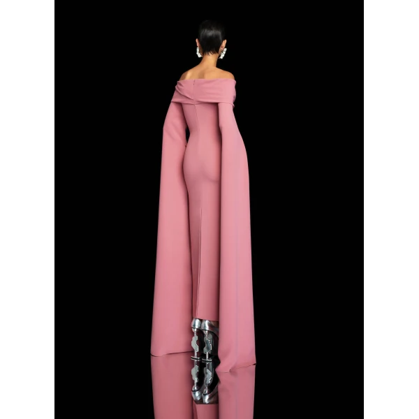 Solace London The Nuri Maxi Dress in Peony Pink