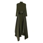 Solace London The Olivia Maxi Dress in Dark Olive | Maxi Dresses | Coveti