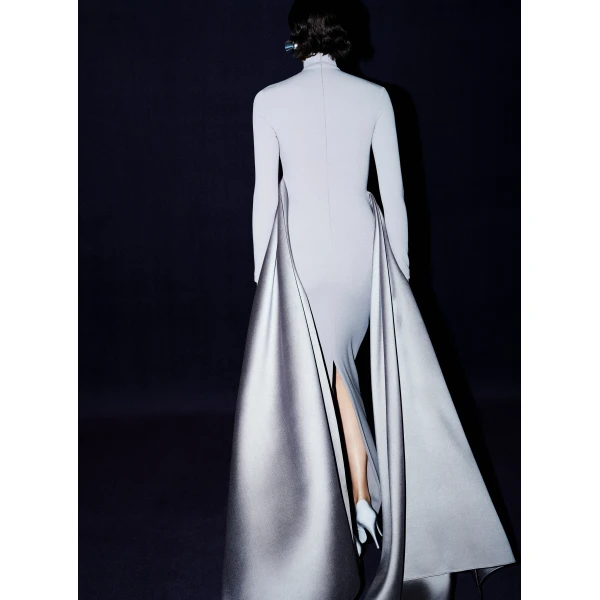 Solace London The Olivia Maxi Dress in Pewter