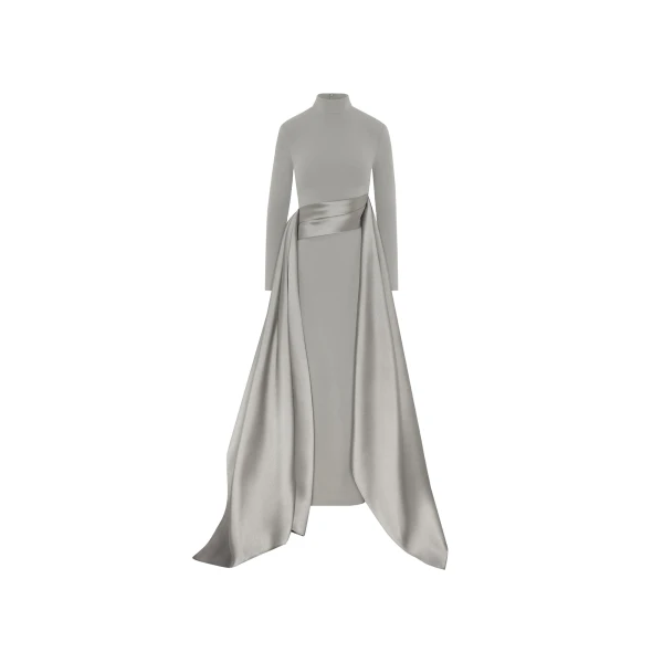 Solace London The Olivia Maxi Dress in Pewter | Maxi Dresses | Coveti