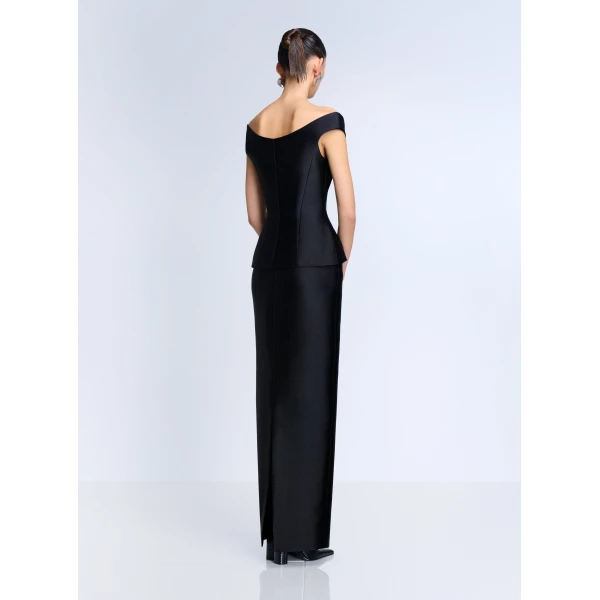 Solace London The Pieta Maxi Dress in Black