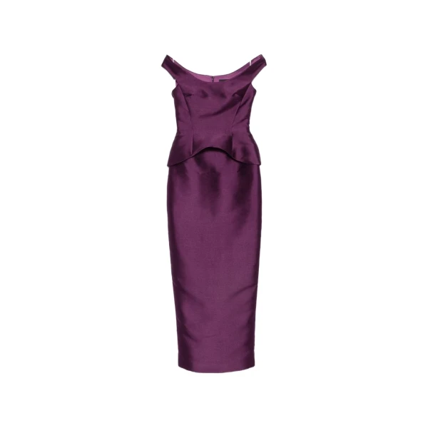 Solace London The Pieta Maxi Dress in Damson | Maxi Dresses | Coveti