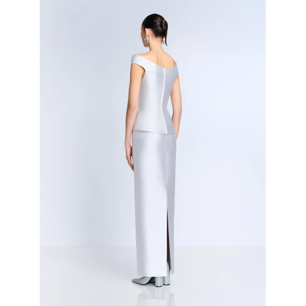 Solace London The Pieta Maxi Dress in Platinum