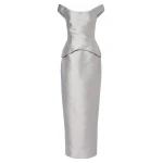 Solace London The Pieta Maxi Dress in Platinum | Maxi Dresses | Coveti