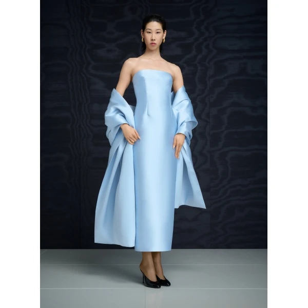 Solace London The Renee Midaxi Dress in Ice Blue