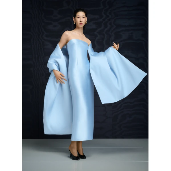 Solace London The Renee Midaxi Dress in Ice Blue