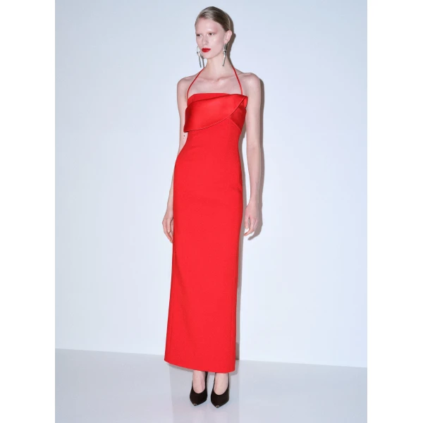 Solace London The Reynolds Maxi Dress in Red