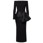 Solace London The Rhianne Midaxi Dress in Black | Midi Dresses | Coveti