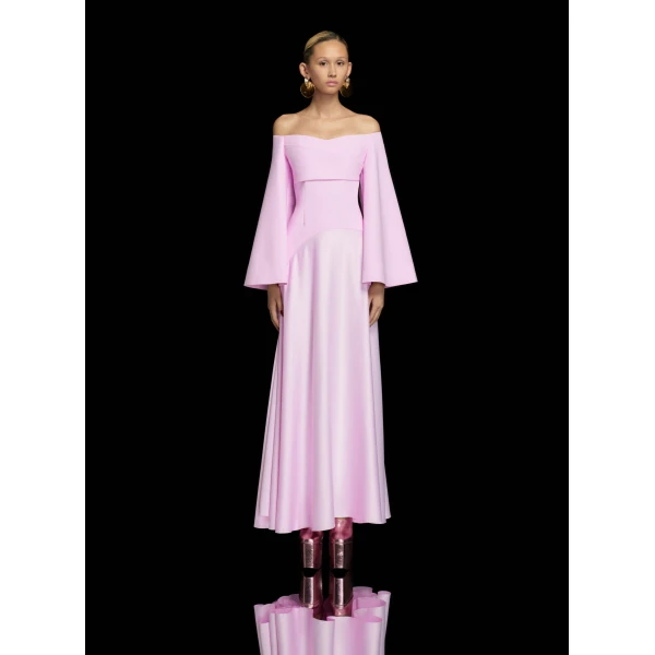 Solace London The Rina Maxi Dress in Blush