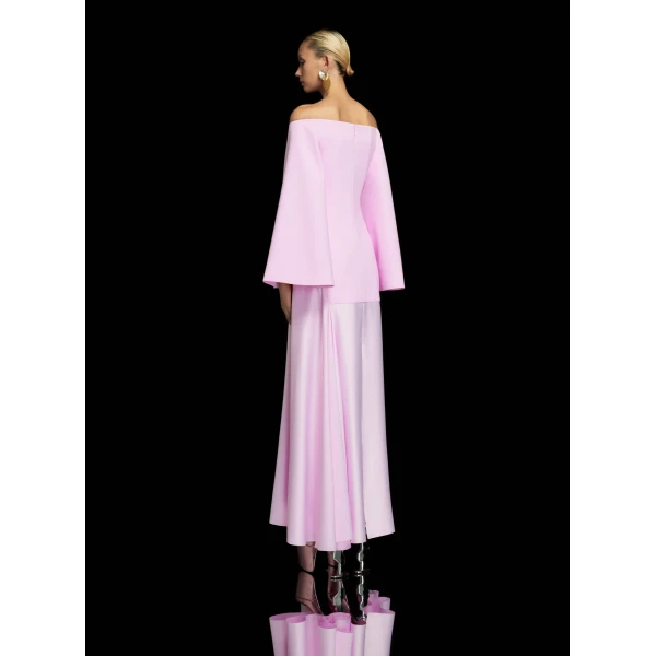 Solace London The Rina Maxi Dress in Blush