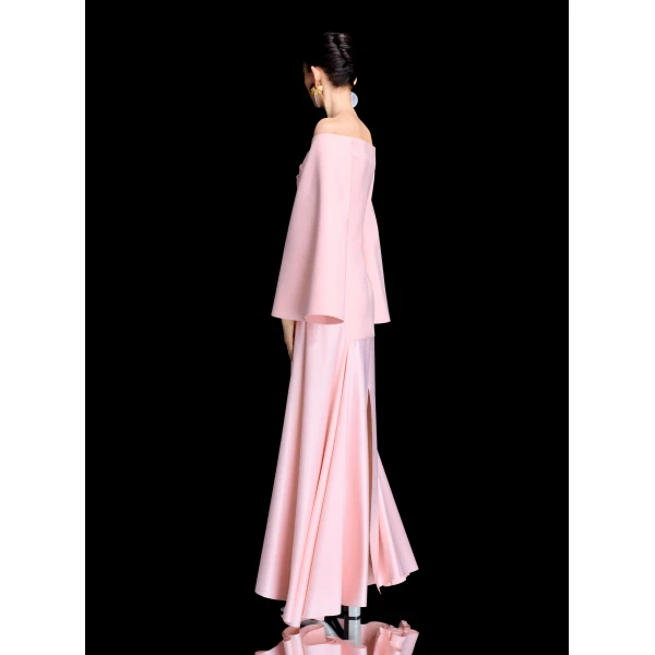 Solace London The Rina Maxi Dress in Camellia Pink