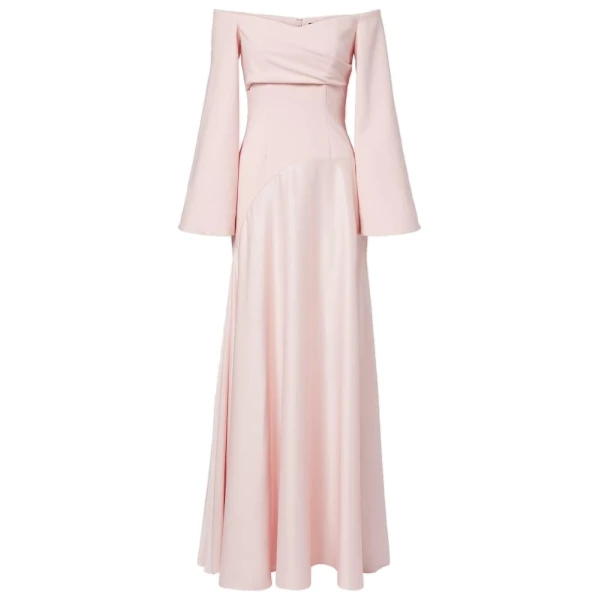 Solace London The Rina Maxi Dress in Putty Pink | Maxi Dresses | Coveti