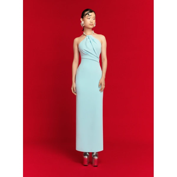 Solace London The Riva Maxi Dress in Arctic Blue