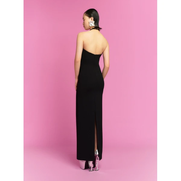 Solace London The Riva Maxi Dress in Black and Jet