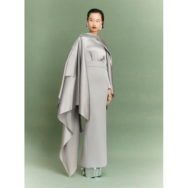 Solace London The Rosalia Maxi Dress in Pewter