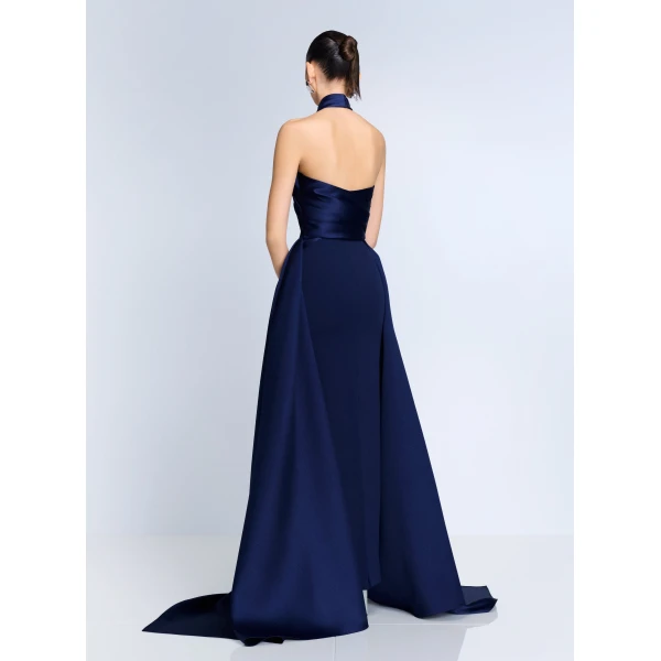 Solace London The Rumi Maxi Dress in Navy