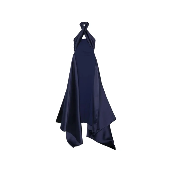 Solace London The Rumi Maxi Dress in Navy | Maxi Dresses | Coveti
