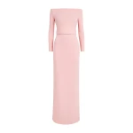 Solace London The Sabina Maxi Dress in Pale Pink | Maxi Dresses | Coveti