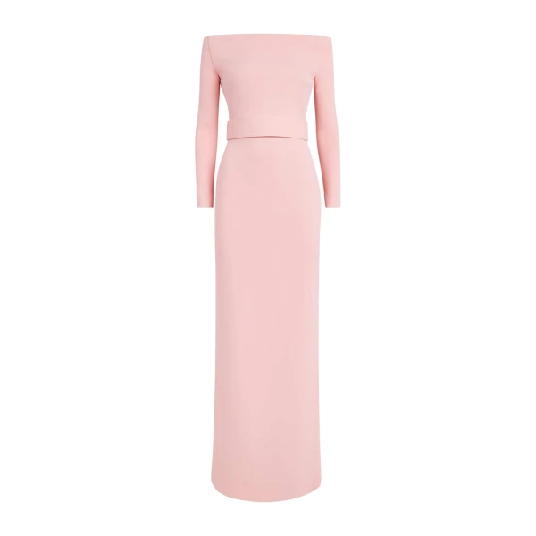 Solace London The Sabina Maxi Dress in Pale Pink | Maxi Dresses | Coveti