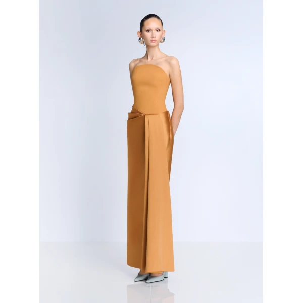Solace London The Seri Maxi Dress in Clay