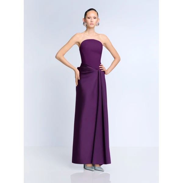 Solace London The Seri Maxi Dress in Damson