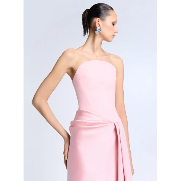 Solace London The Seri Maxi Dress in Pale Pink