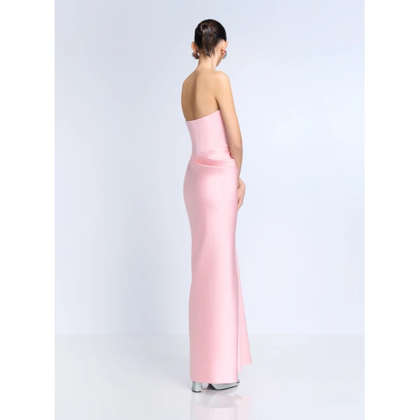 Solace London The Seri Maxi Dress in Pale Pink