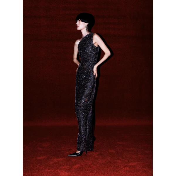 Solace London The Swanson Maxi Dress in Black