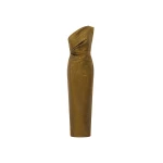 Solace London The Swanson Maxi Dress in Gold | Maxi Dresses | Coveti