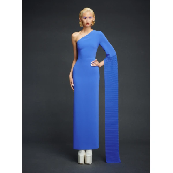 Solace London The Sylvia Maxi Dress in Iris Blue
