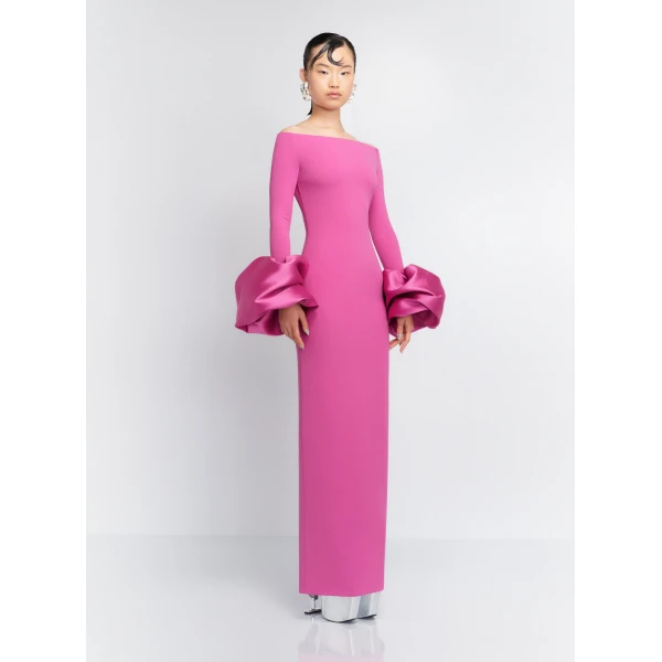 Solace London The Talia Maxi Dress in Berry Pink