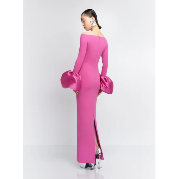 Solace London The Talia Maxi Dress in Berry Pink