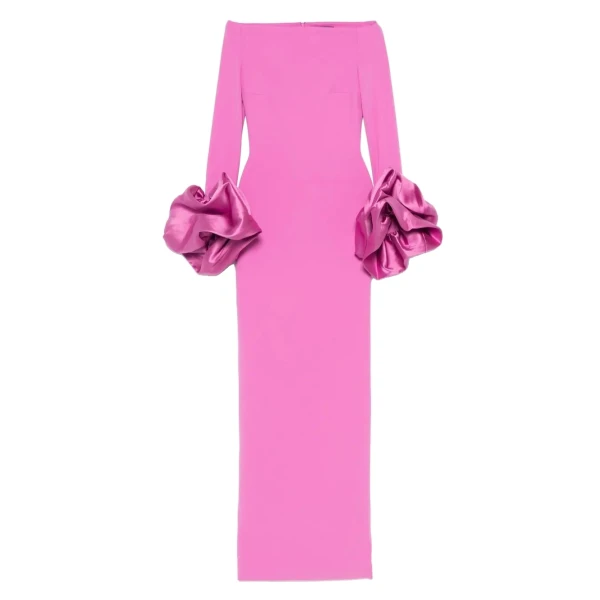 Solace London The Talia Maxi Dress in Berry Pink | Maxi Dresses | Coveti