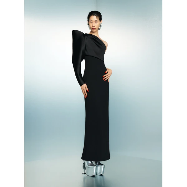 Solace London The Tally Maxi Dress in Black