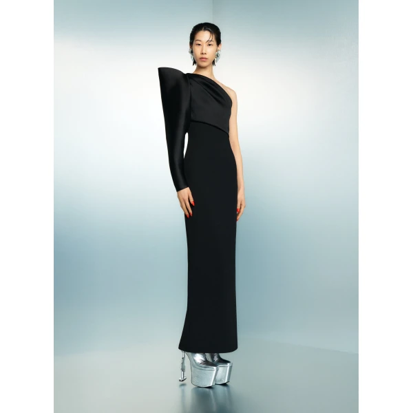 Solace London The Tally Maxi Dress in Black