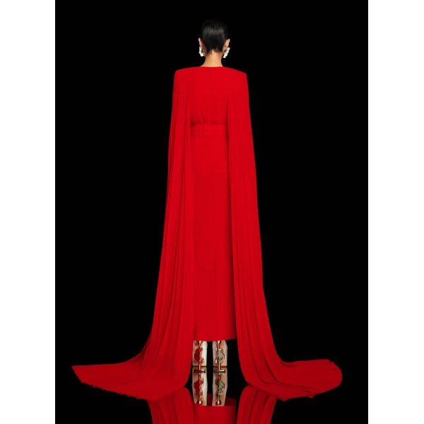 Solace London The Tavia Maxi Dress in Red