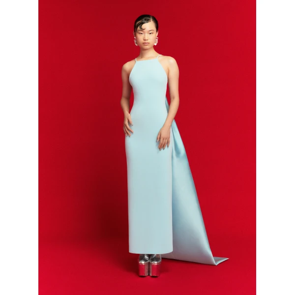 Solace London The Ulla Maxi Dress in Arctic Blue